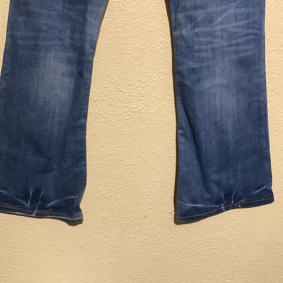 Maurices Jeans 11/12 Long Junior Blue Molli Flare/Bootcut Distressed Stretch - Picture 11 of 16